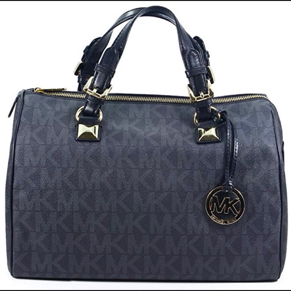 Michael Kors-Large Grayson Logo Top Handle Satchel
